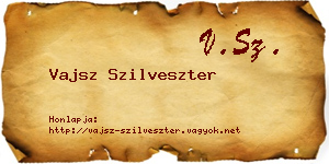 Vajsz Szilveszter névjegykártya