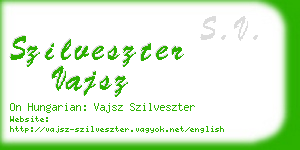 szilveszter vajsz business card